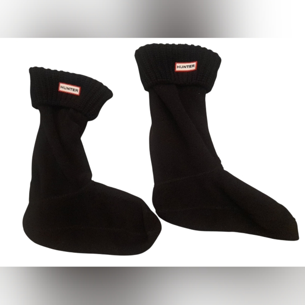 Hunter Black Boot Socks with Ribbed Cuff